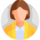 Icon of a woman with brown hair and a yellow sweater